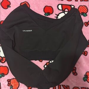 Black Cropped Sweatshirt